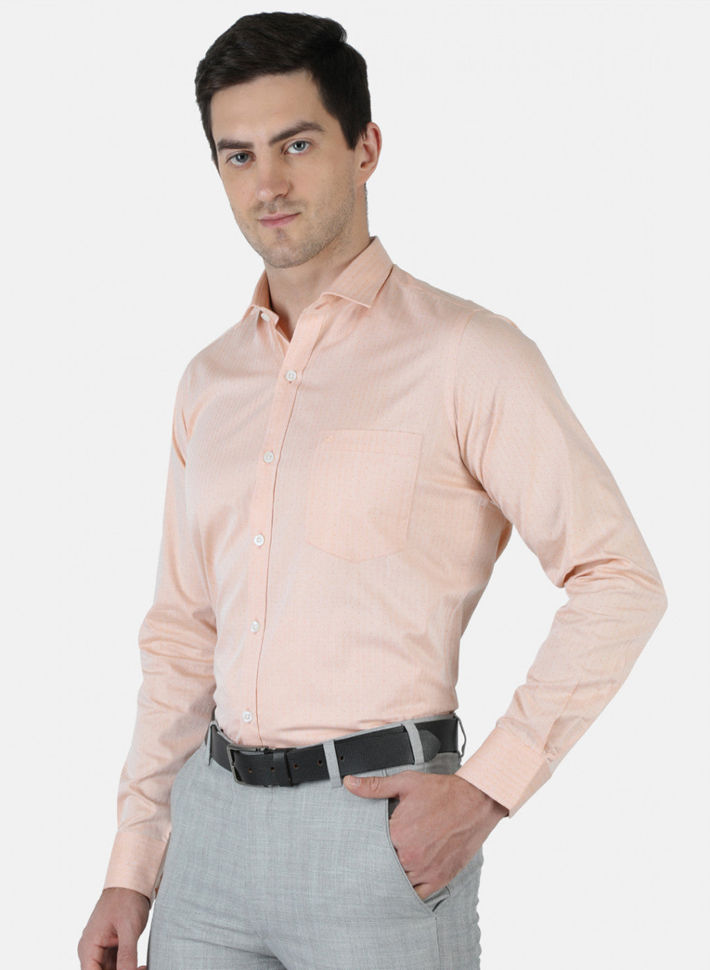 Men Peach Printed Shirt