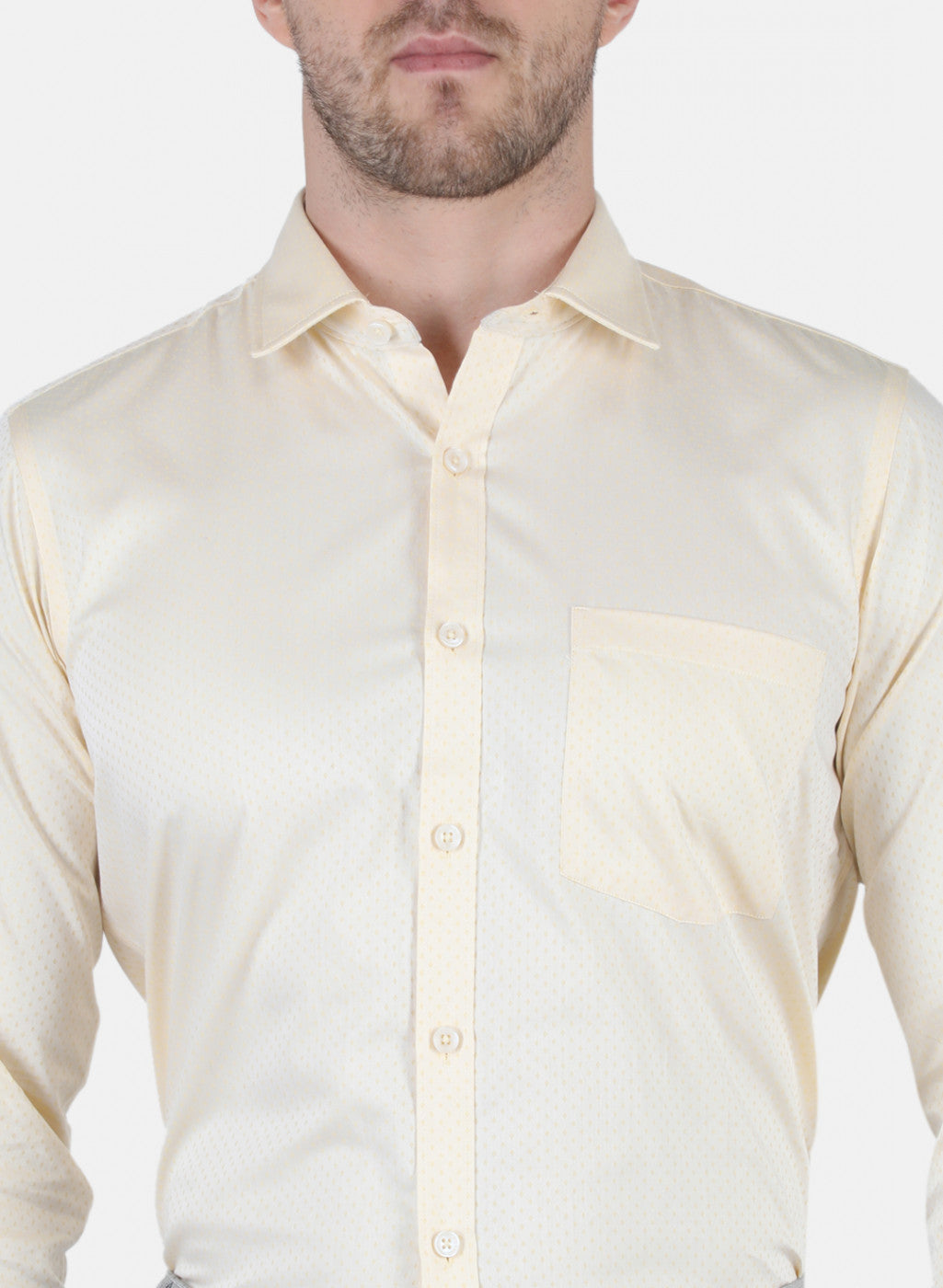 Men Yellow Zig-Zag Shirt