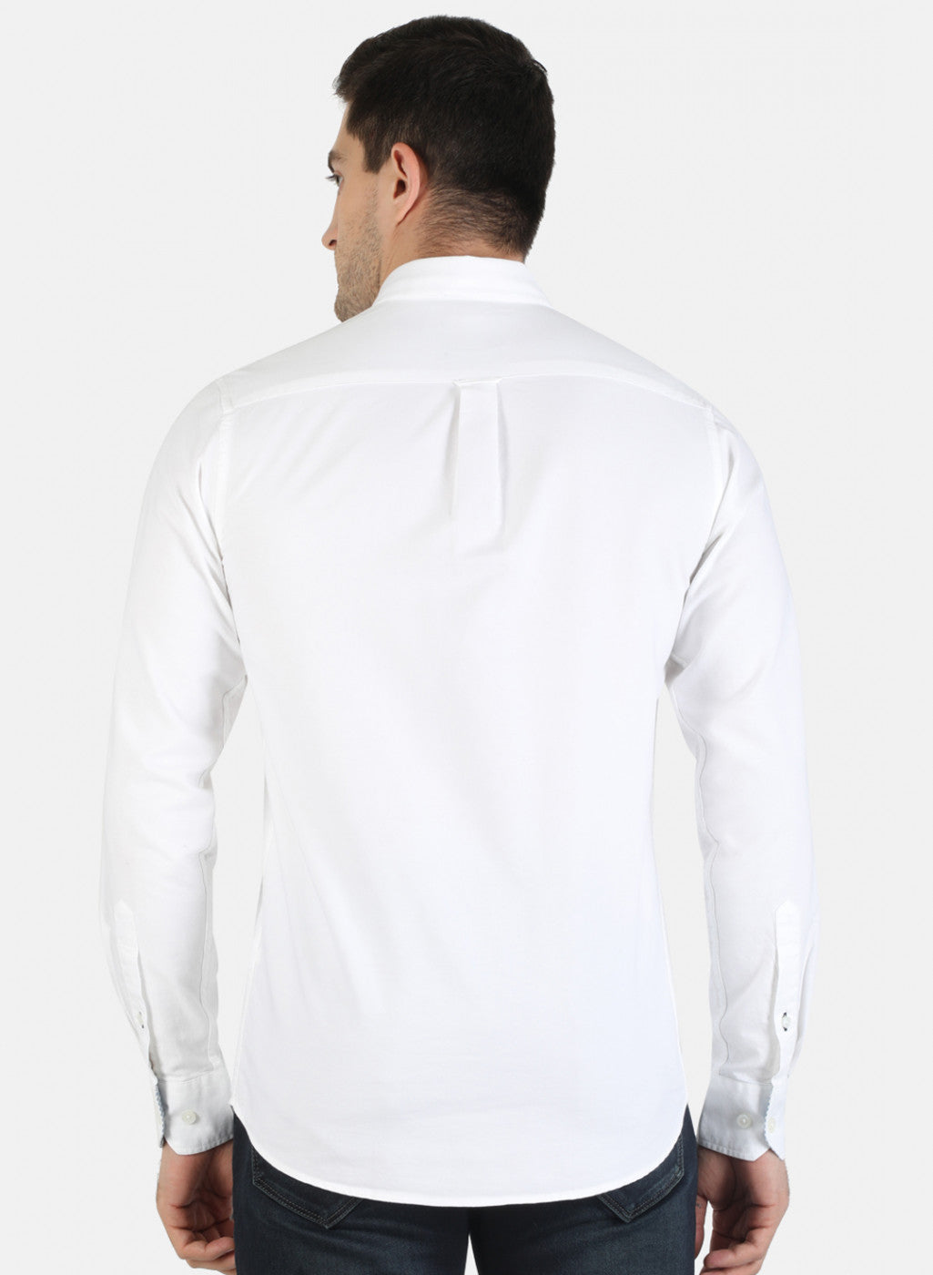 Men White Solid Shirt