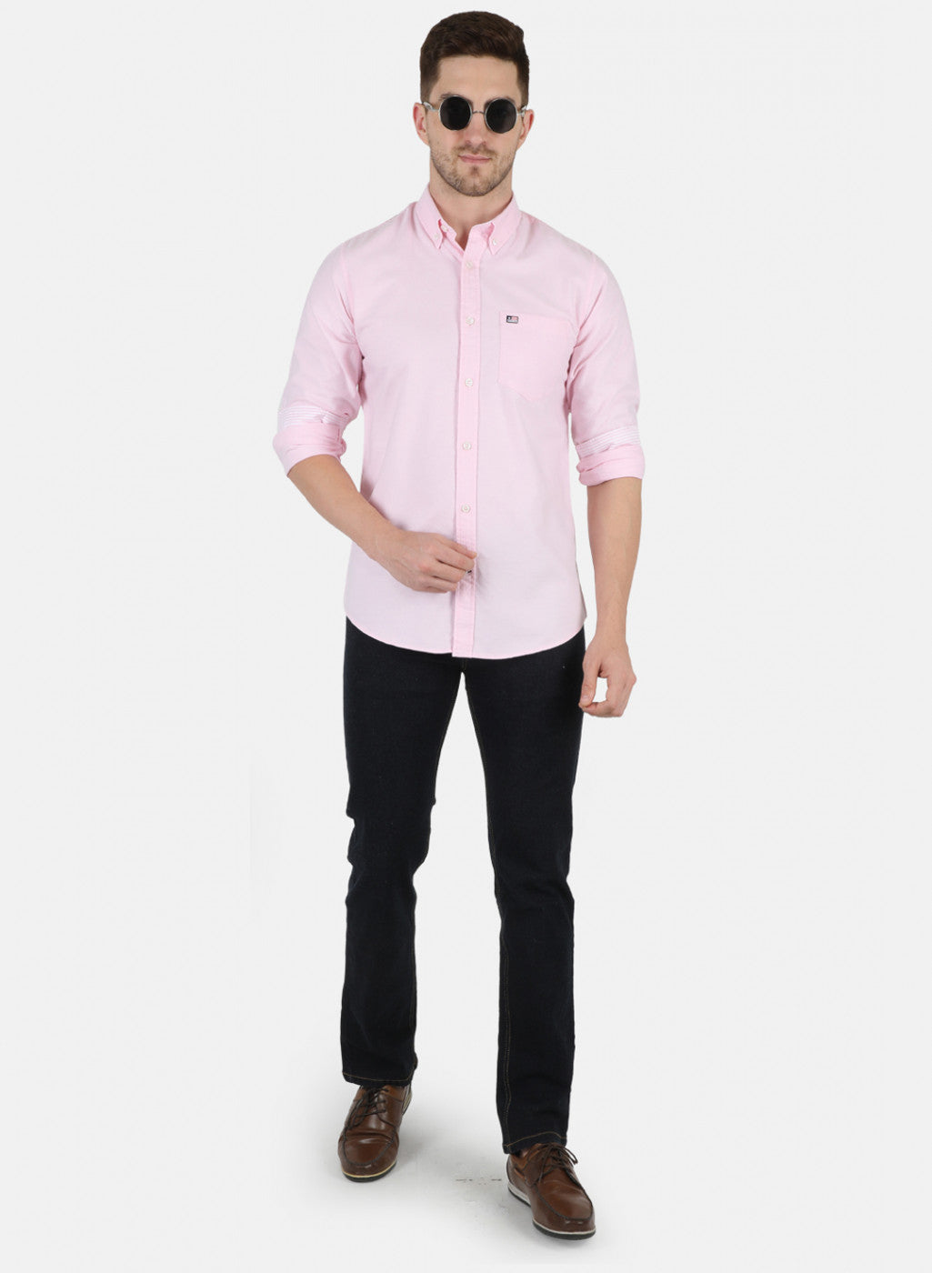 Men Pink Solid Shirt