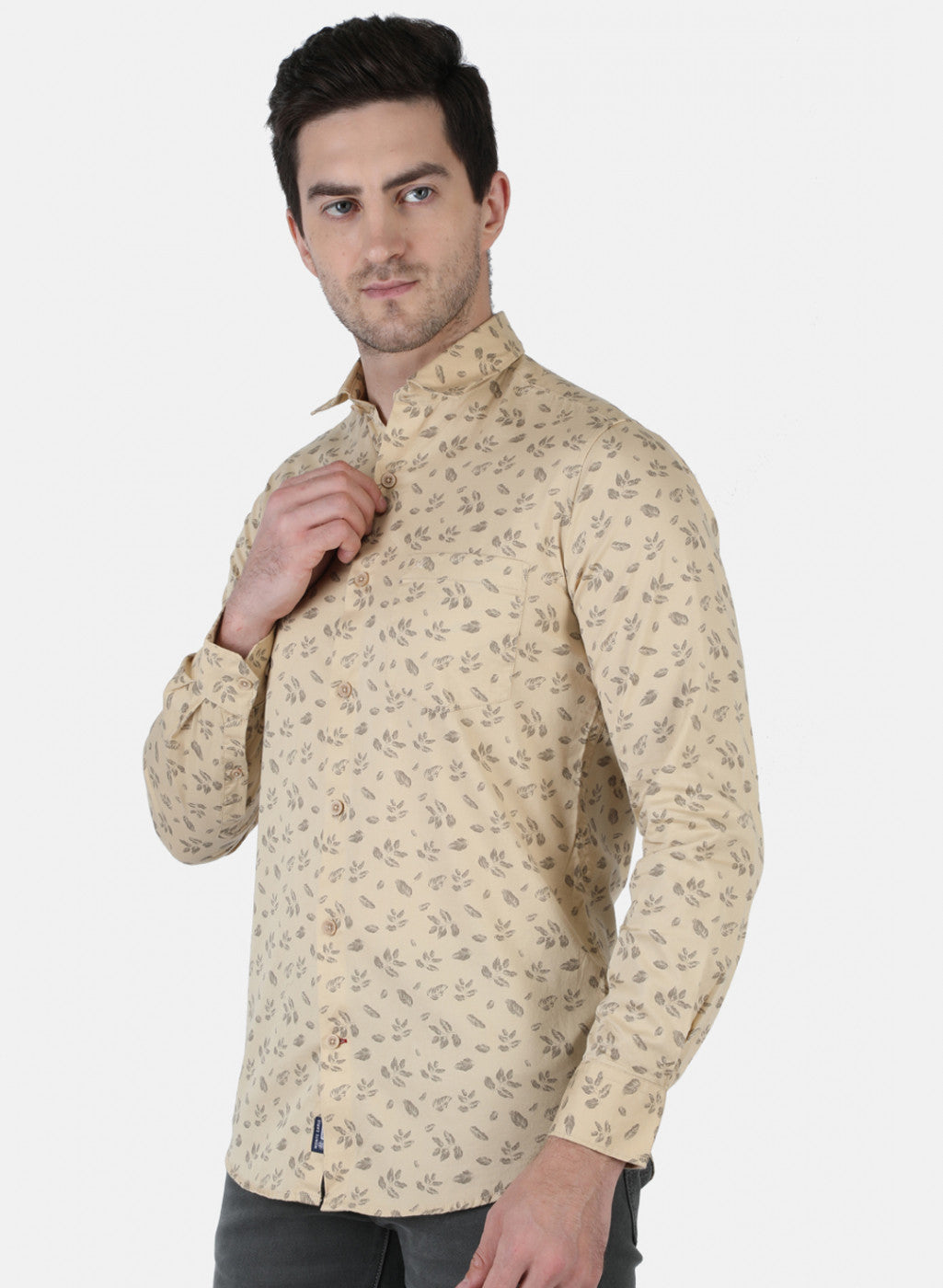 Men Beige Printed Shirt