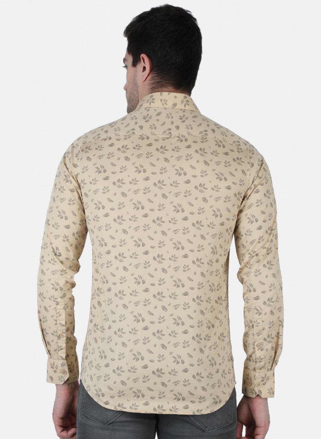 Men Beige Printed Shirt