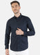 Men Navy Blue Printed Shirt