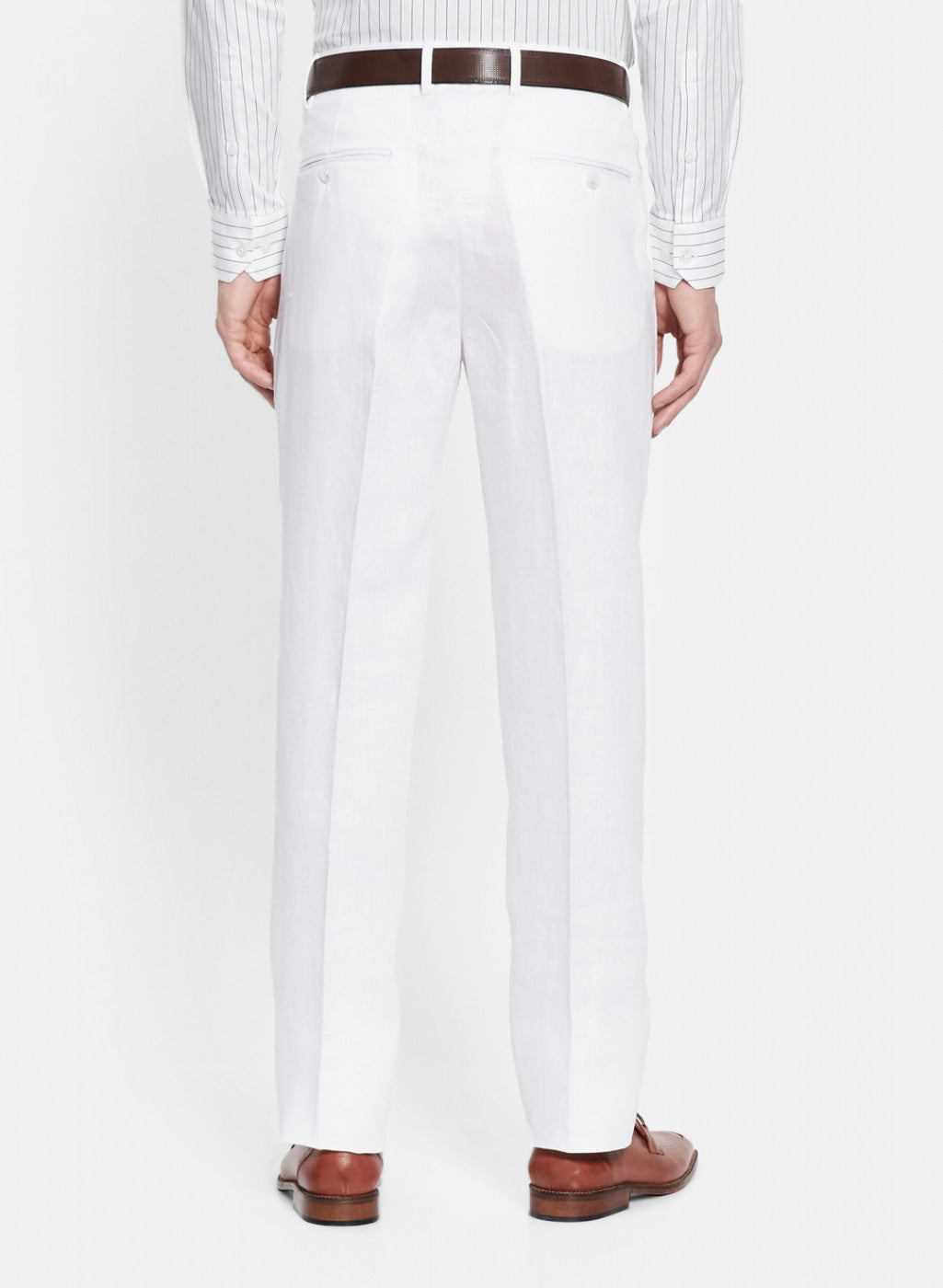 Mens White Smart Fit Trouser