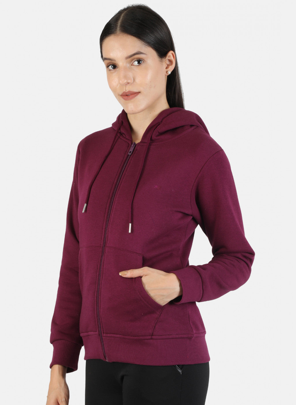 Women Purple Solid Sweatshirt