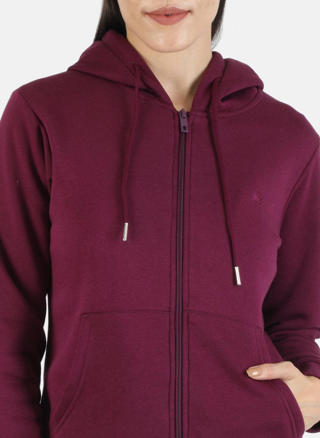 Women Purple Solid Sweatshirt