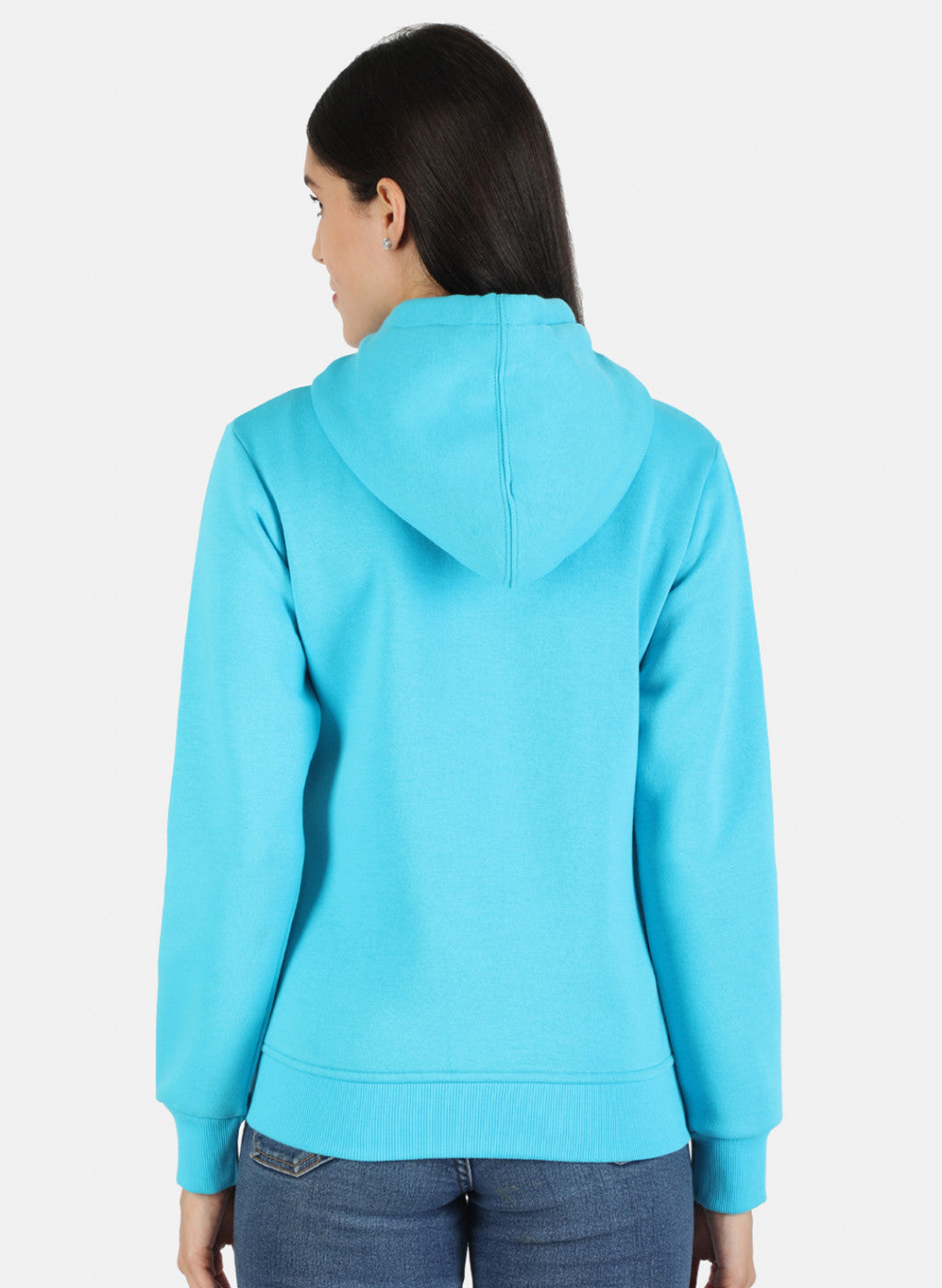 Women Blue Solid Sweatshirt