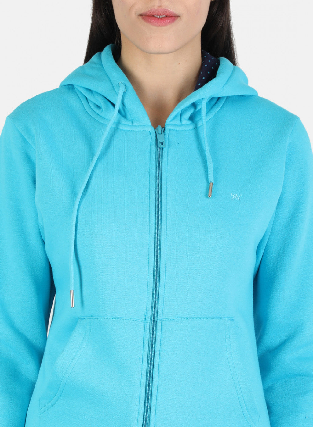 Women Blue Solid Sweatshirt