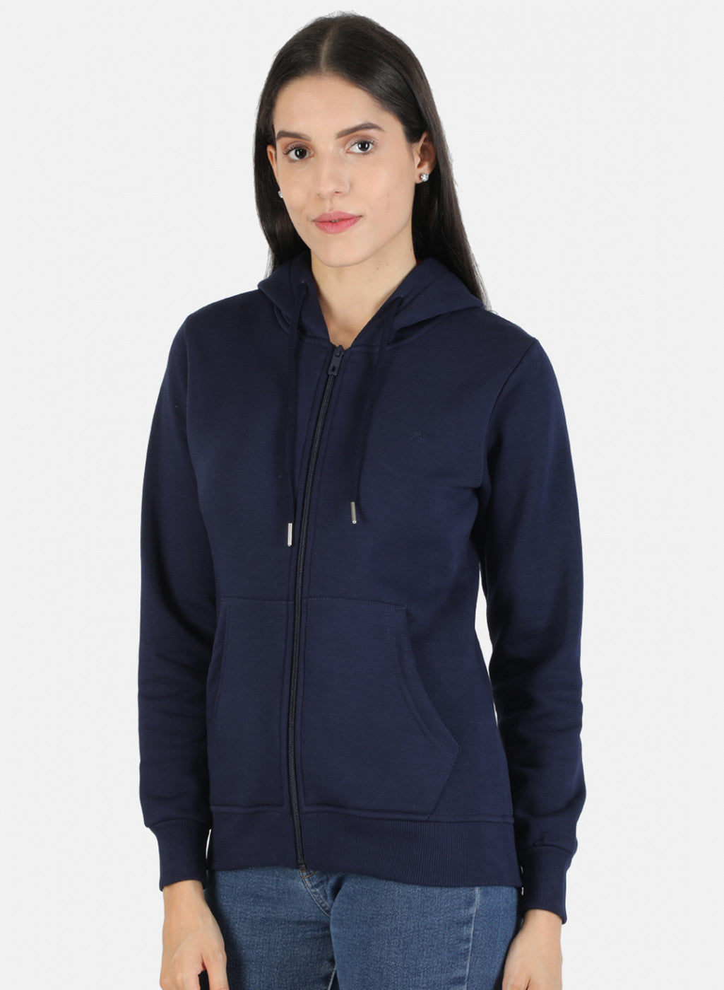 Women Blue Solid Sweatshirt