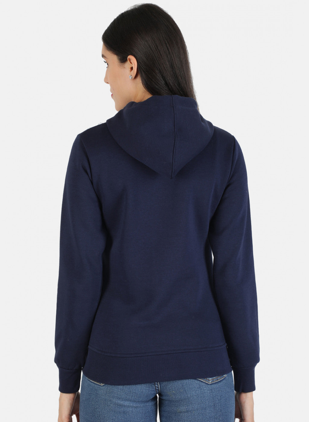 Women Blue Solid Sweatshirt