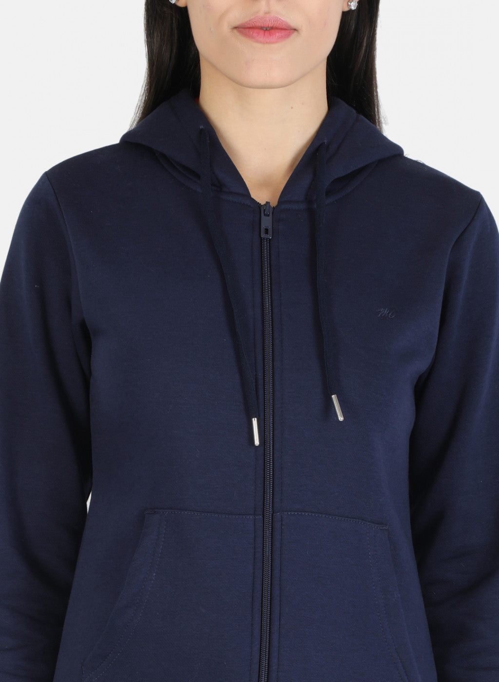 Women Blue Solid Sweatshirt