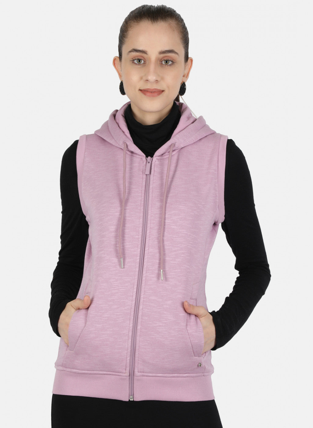 Women Purple Solid Sweatshirt