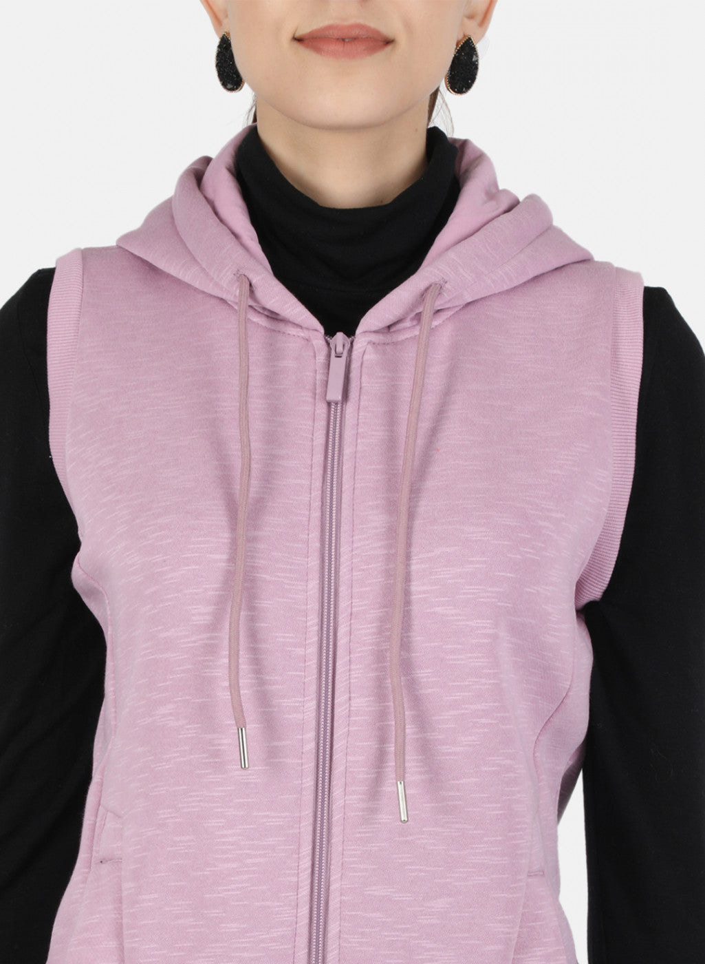 Women Purple Solid Sweatshirt