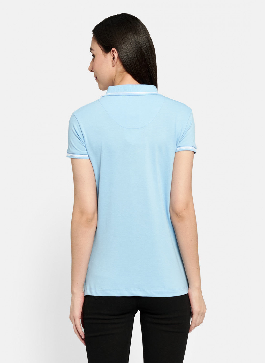 Womens Blue Plain T-Shirt