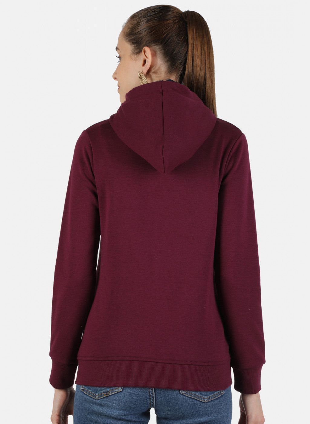 Women Purple Solid Sweatshirt