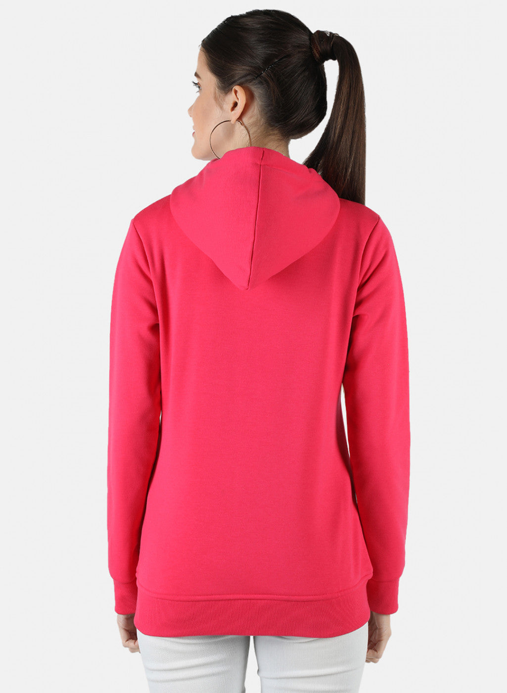 Women Pink Solid Sweatshirt