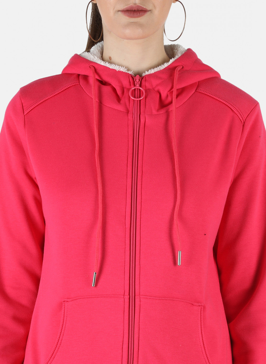 Women Pink Solid Sweatshirt