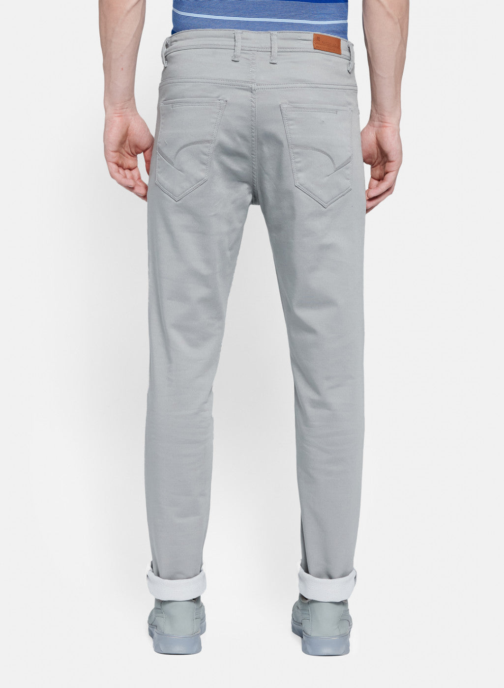 Mens Grey Slim Fit Trouser