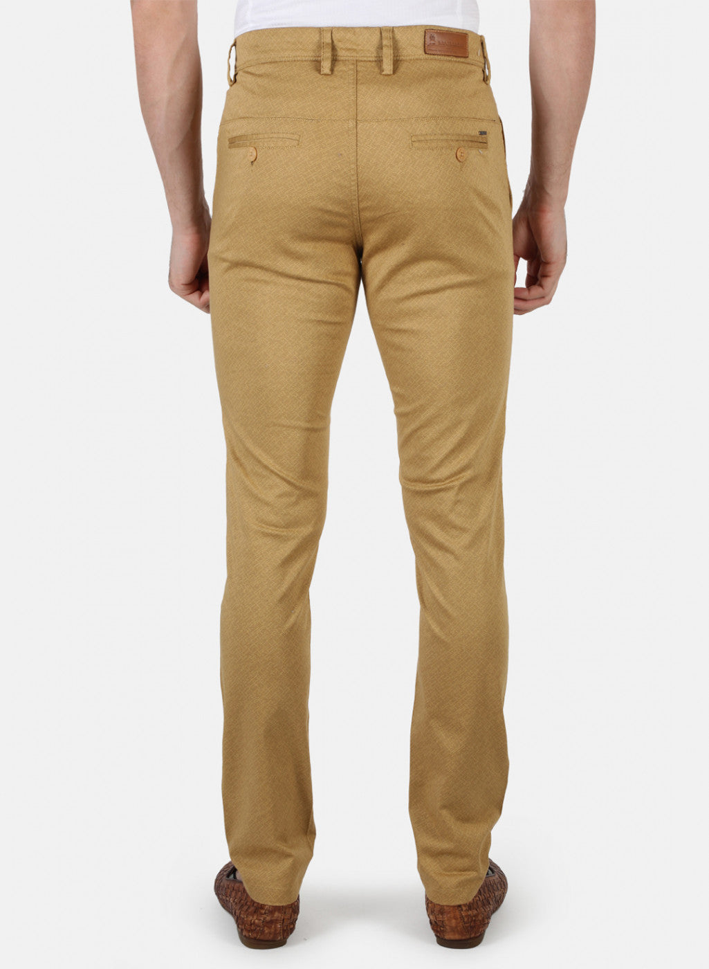 Men Khaki Printed Trouser