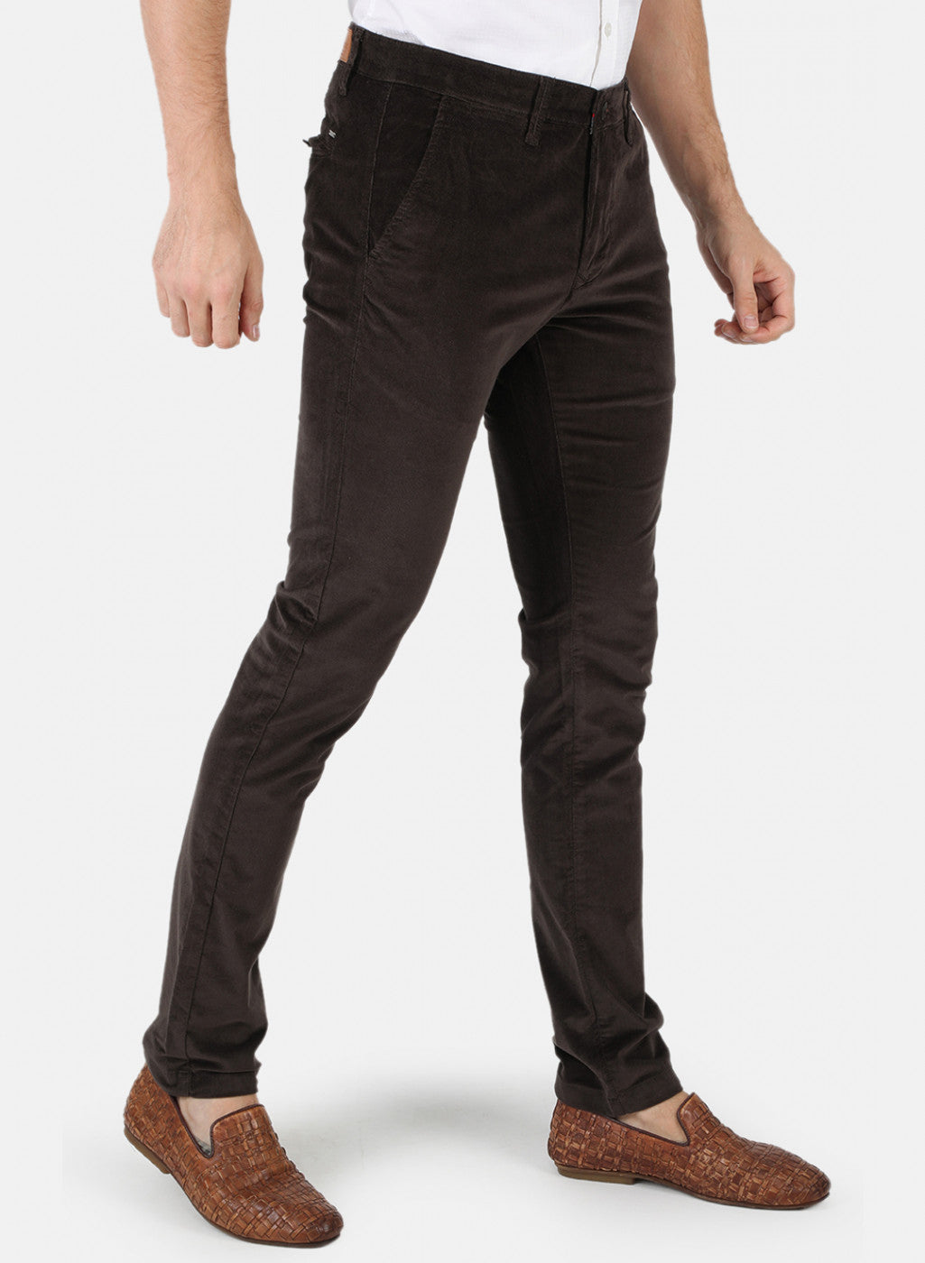 Men Brown Printed Trouser