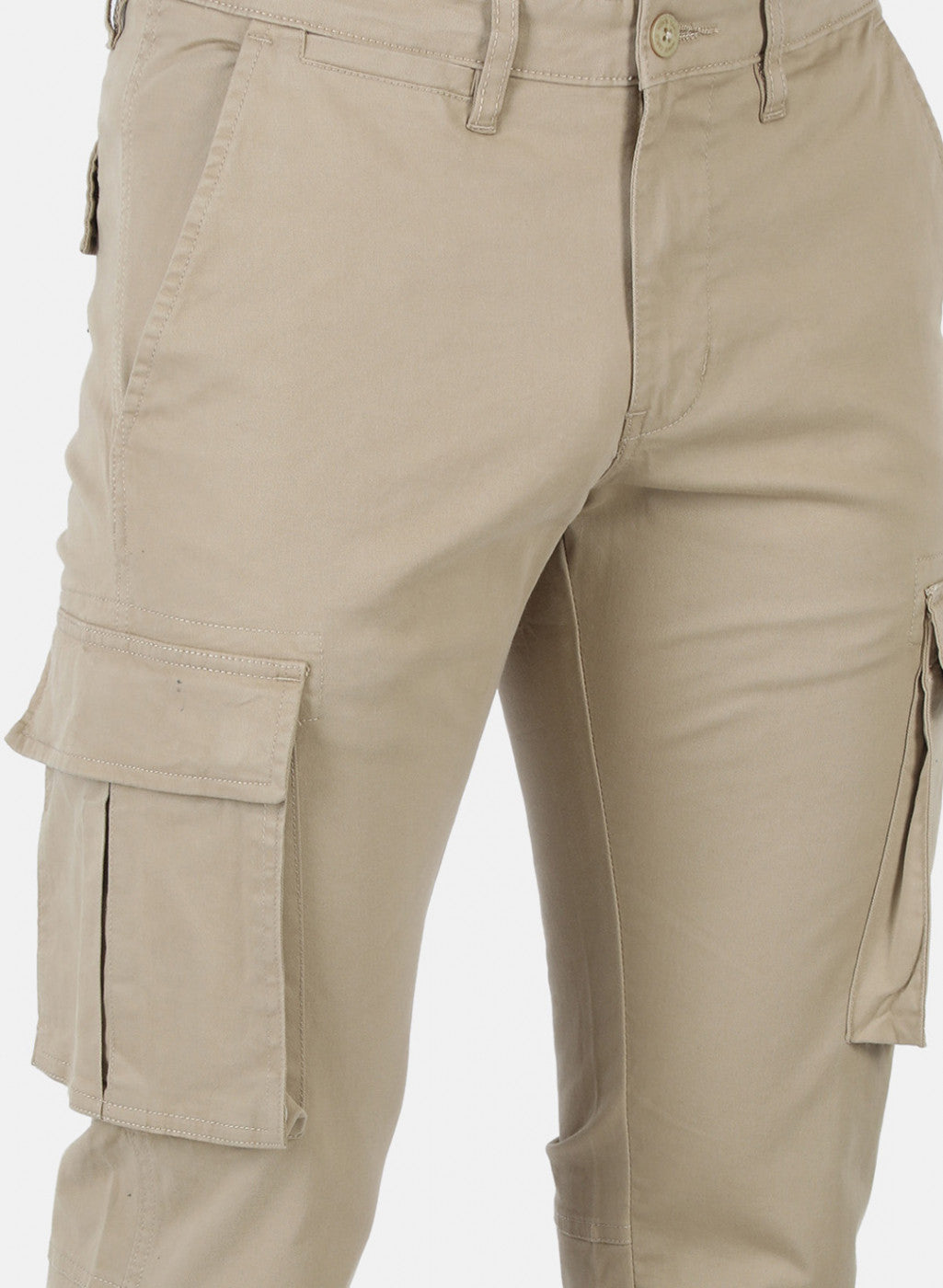 Men Khaki Printed Trouser