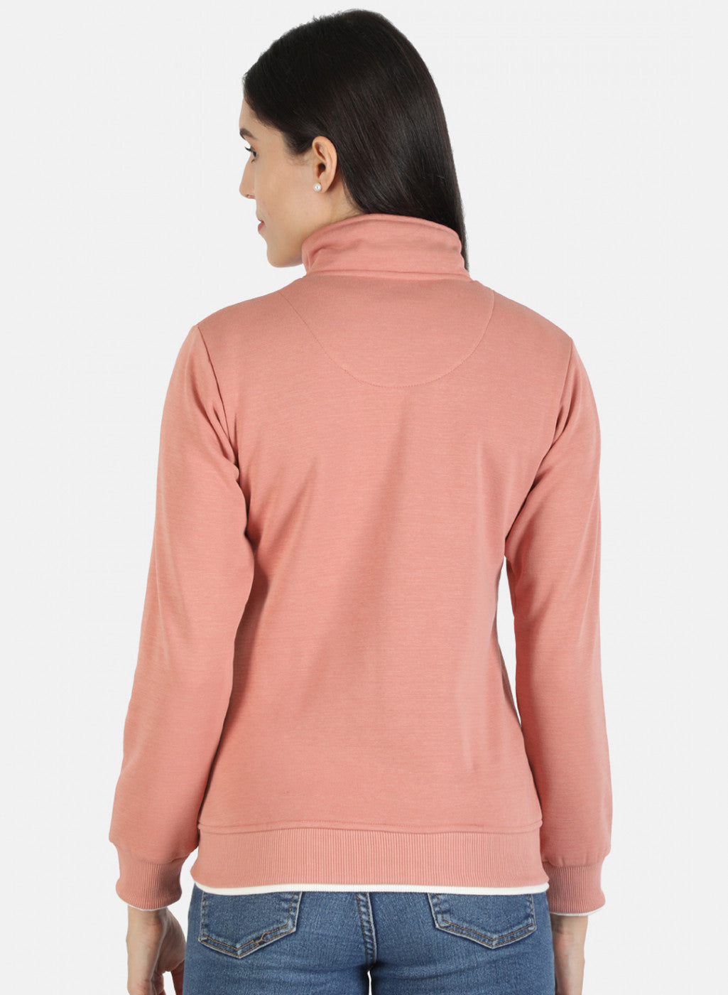 Women Beige Solid Sweatshirt