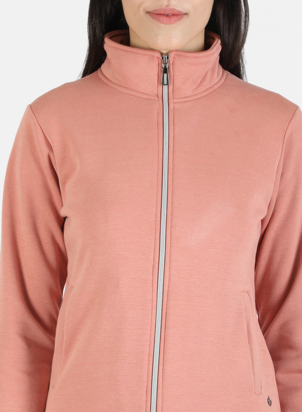 Women Beige Solid Sweatshirt