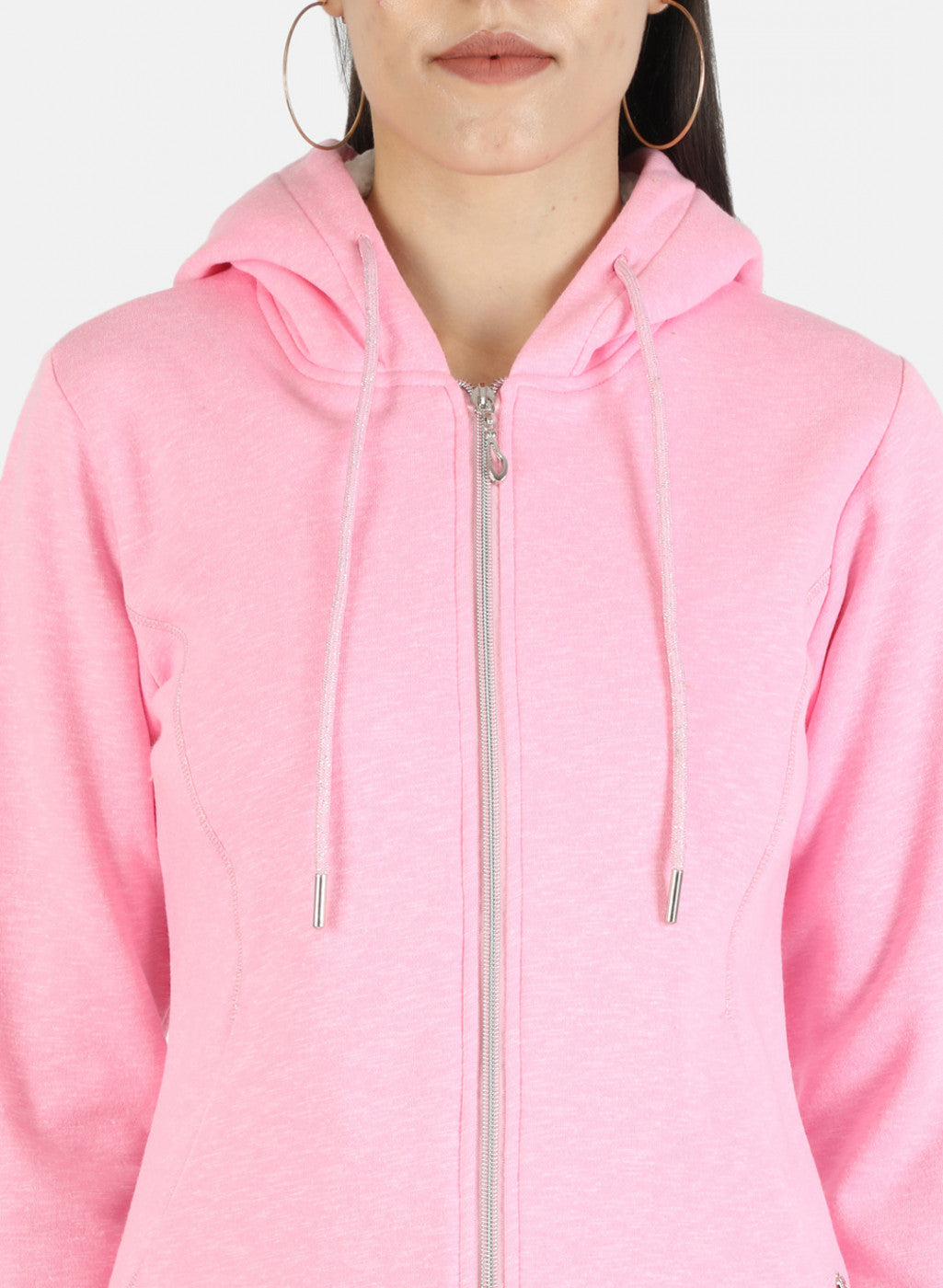 Women Pink Solid Sweatshirt