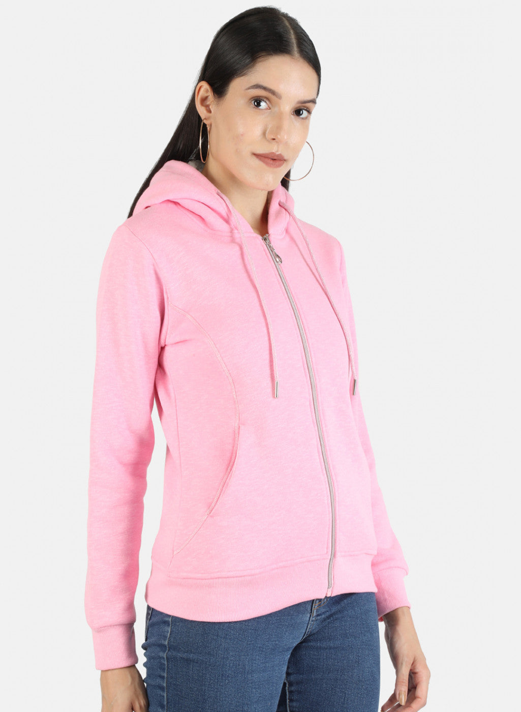 Women Pink Solid Sweatshirt