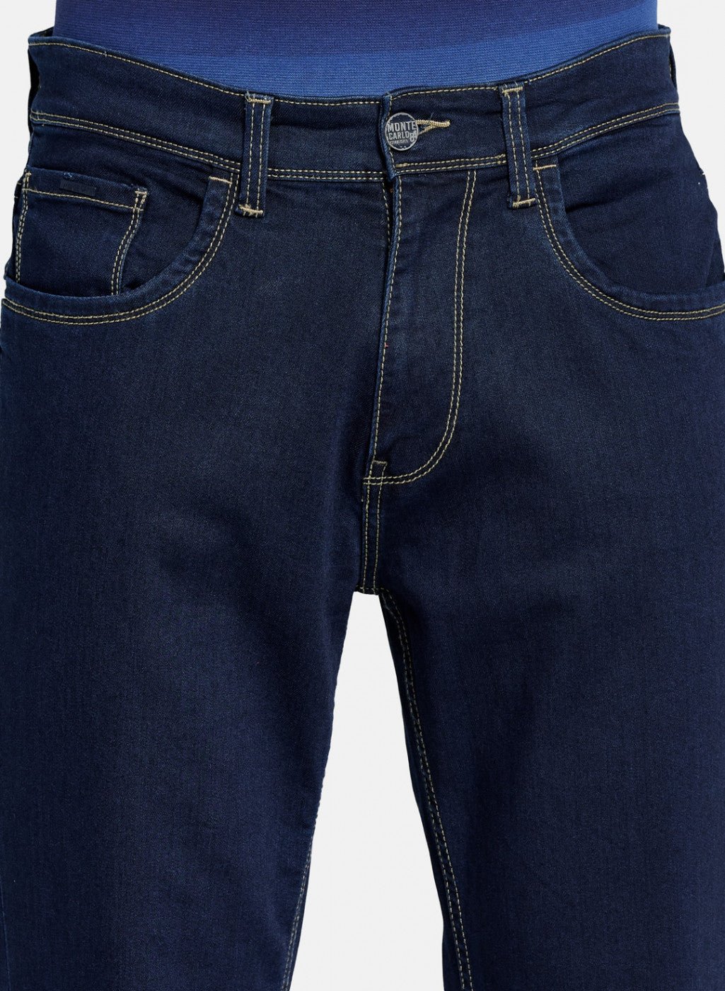 Mens Blue Regular Fit Trouser