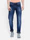 Mens Blue Narrow Fit Trouser