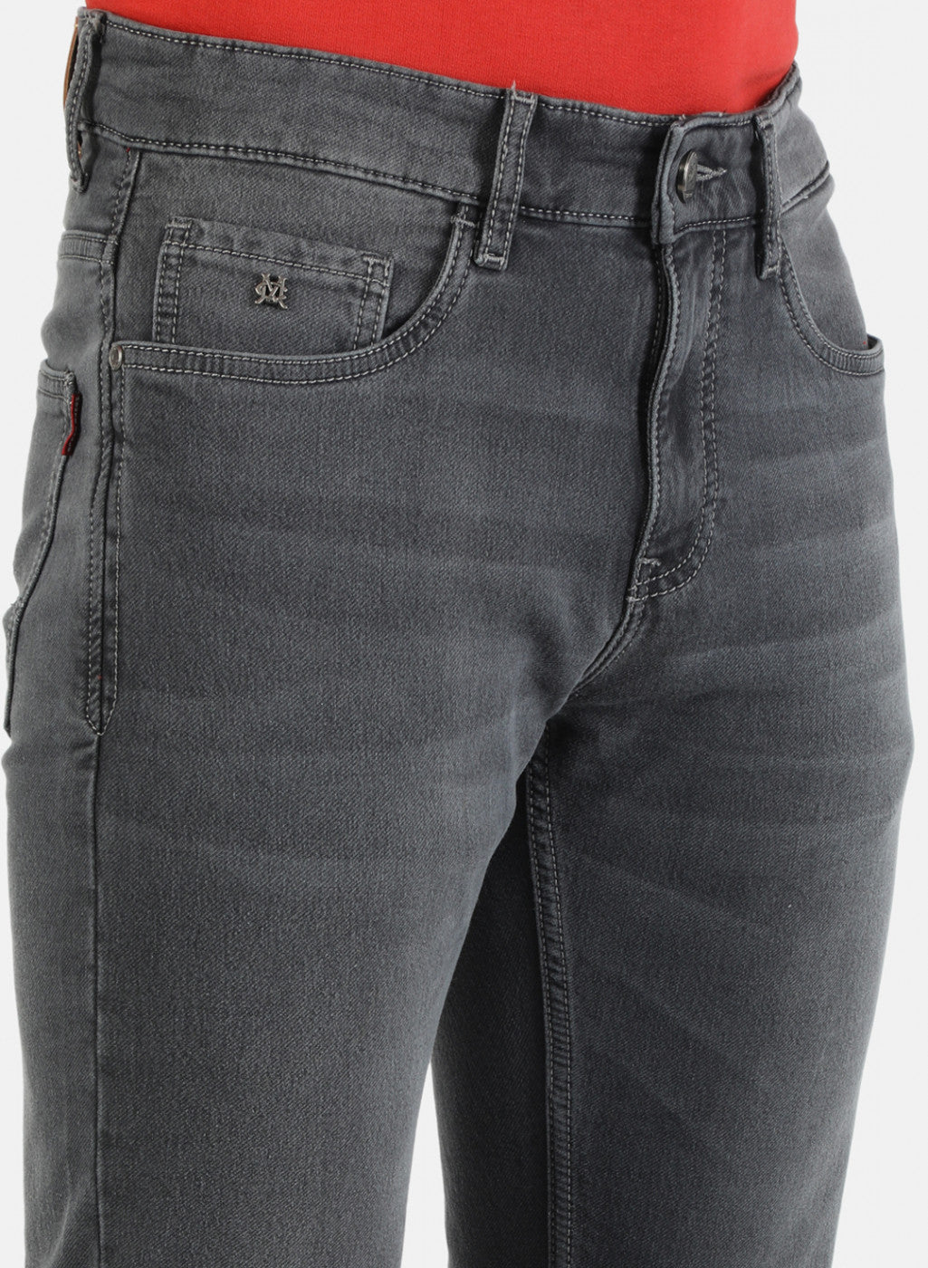 Men Grey Narrow Fit Denim