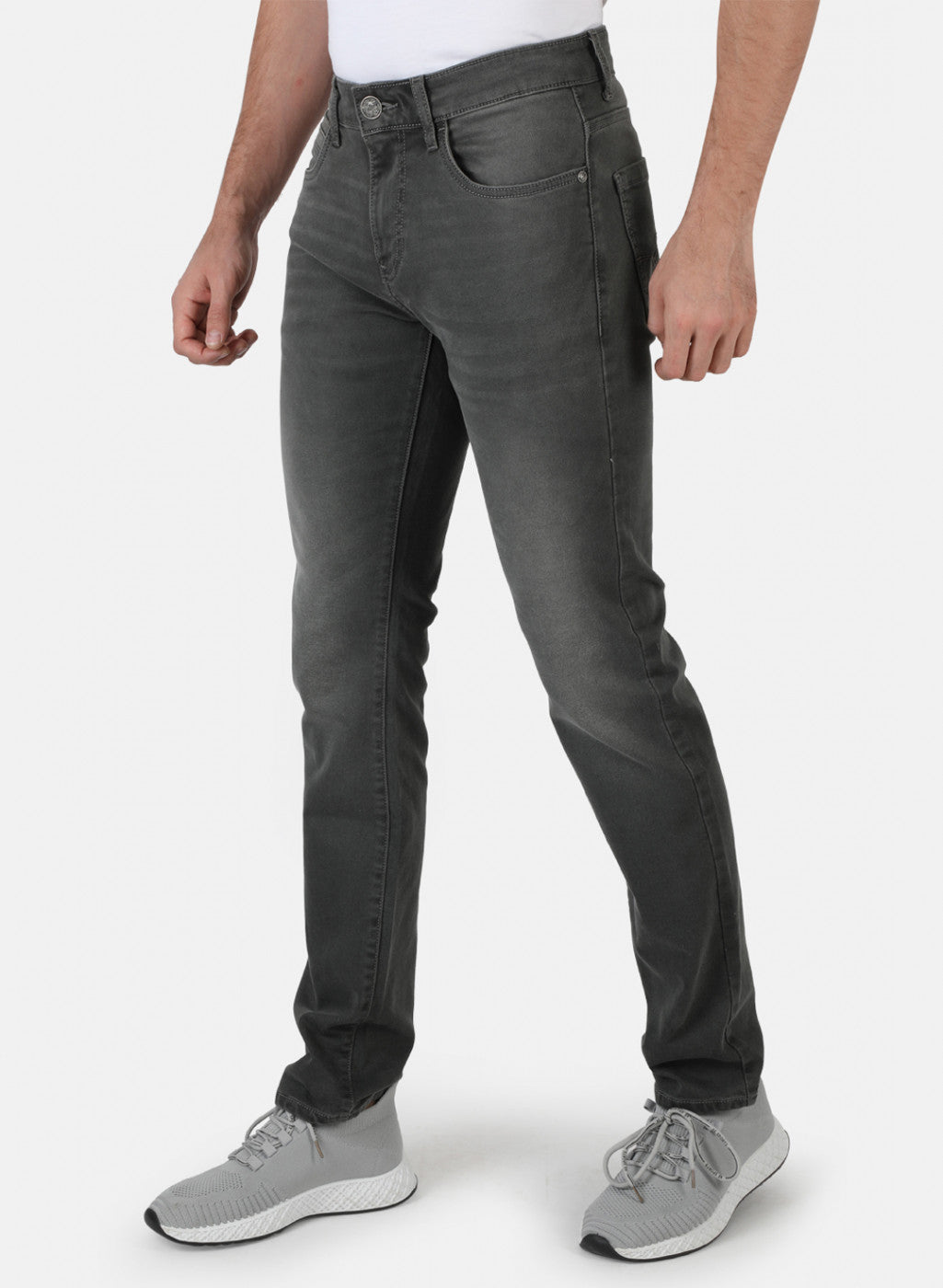 Men Grey Narrow Fit Denim