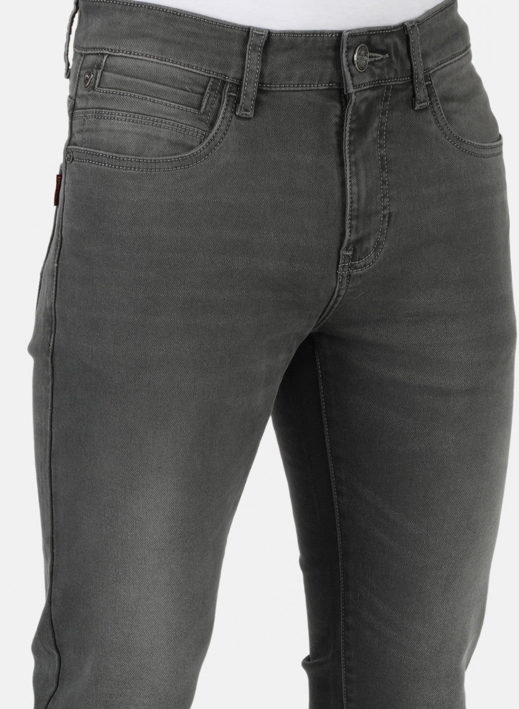 Men Grey Narrow Fit Denim