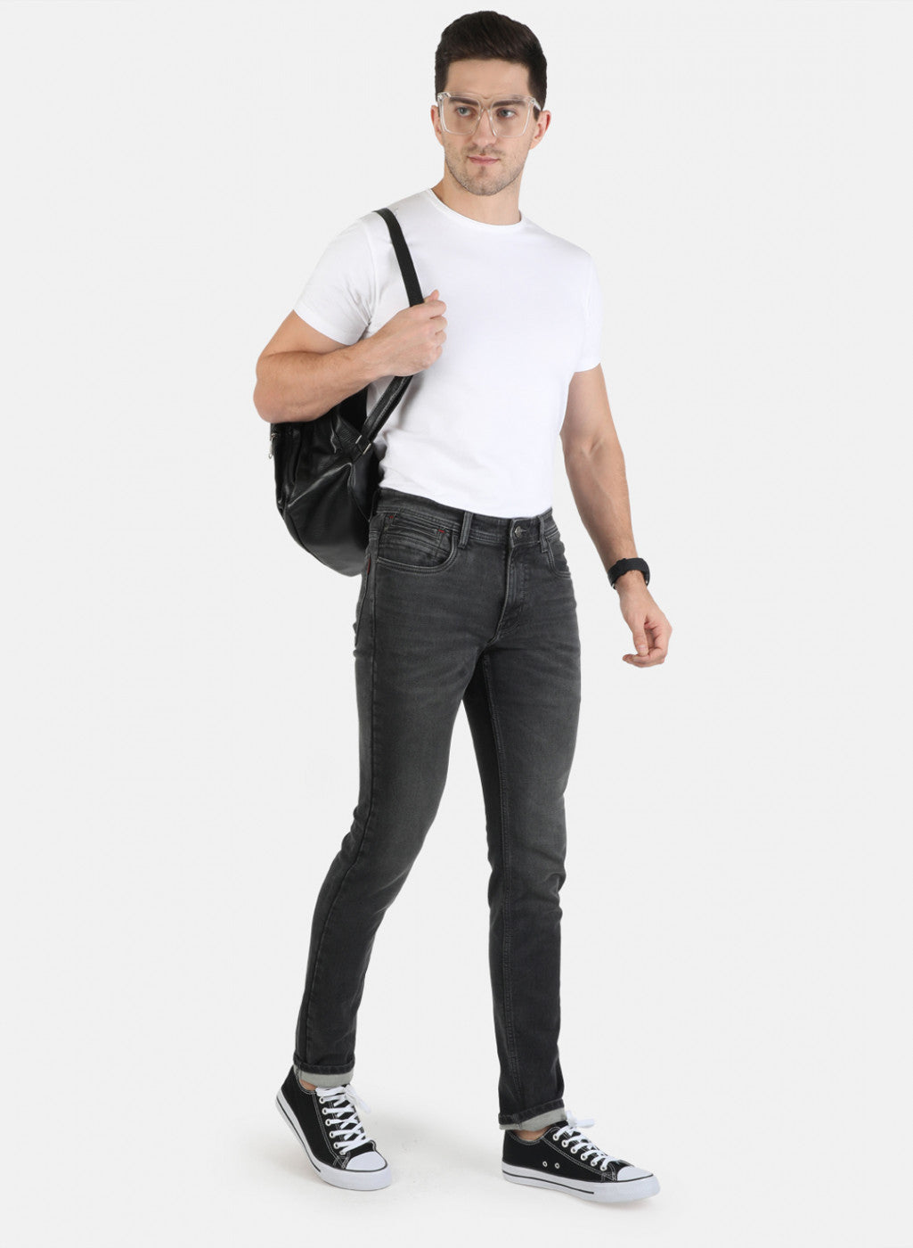 Men Grey Skinny Fit Denim