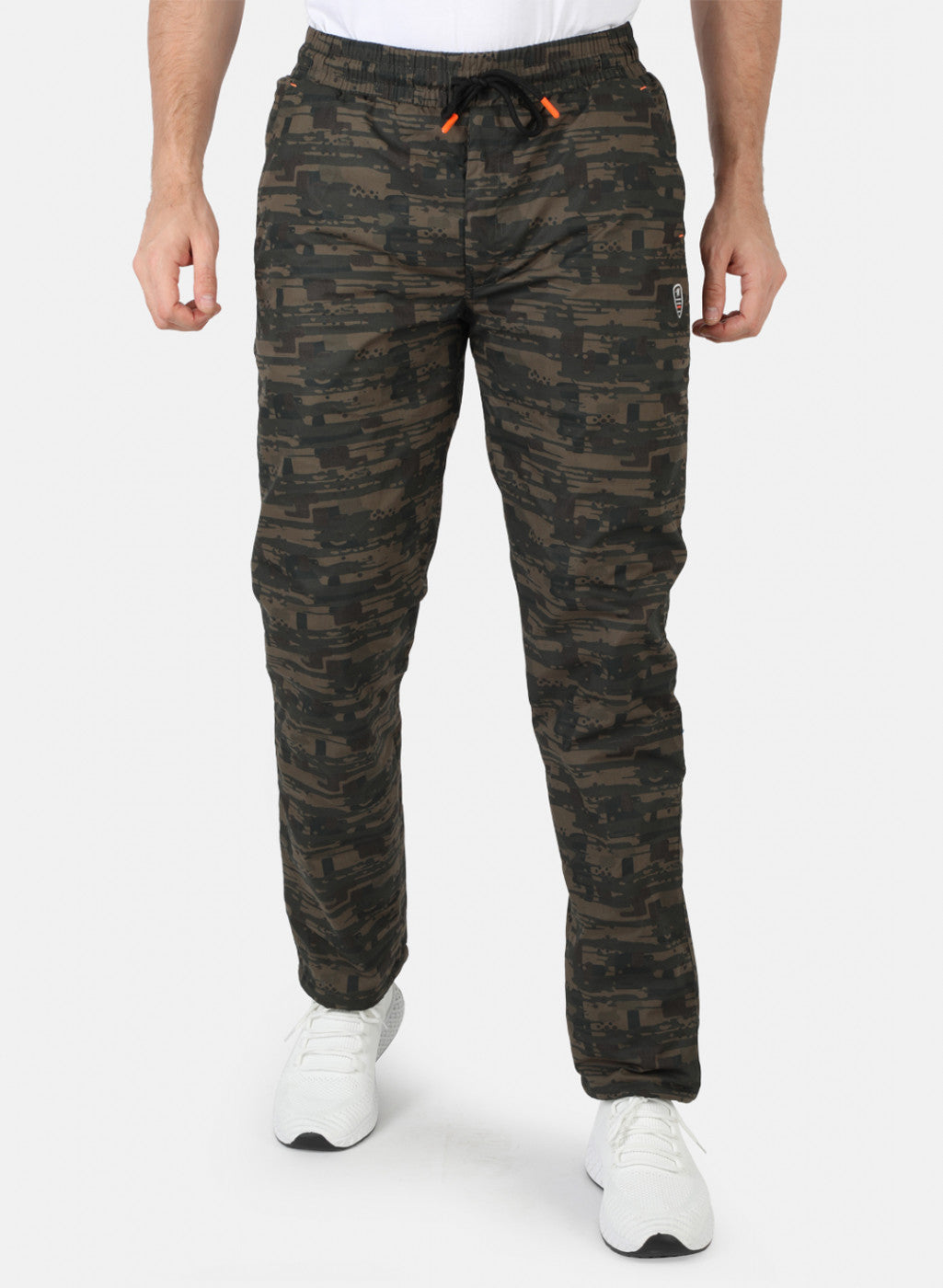 Men Olive Printed Winter Lower