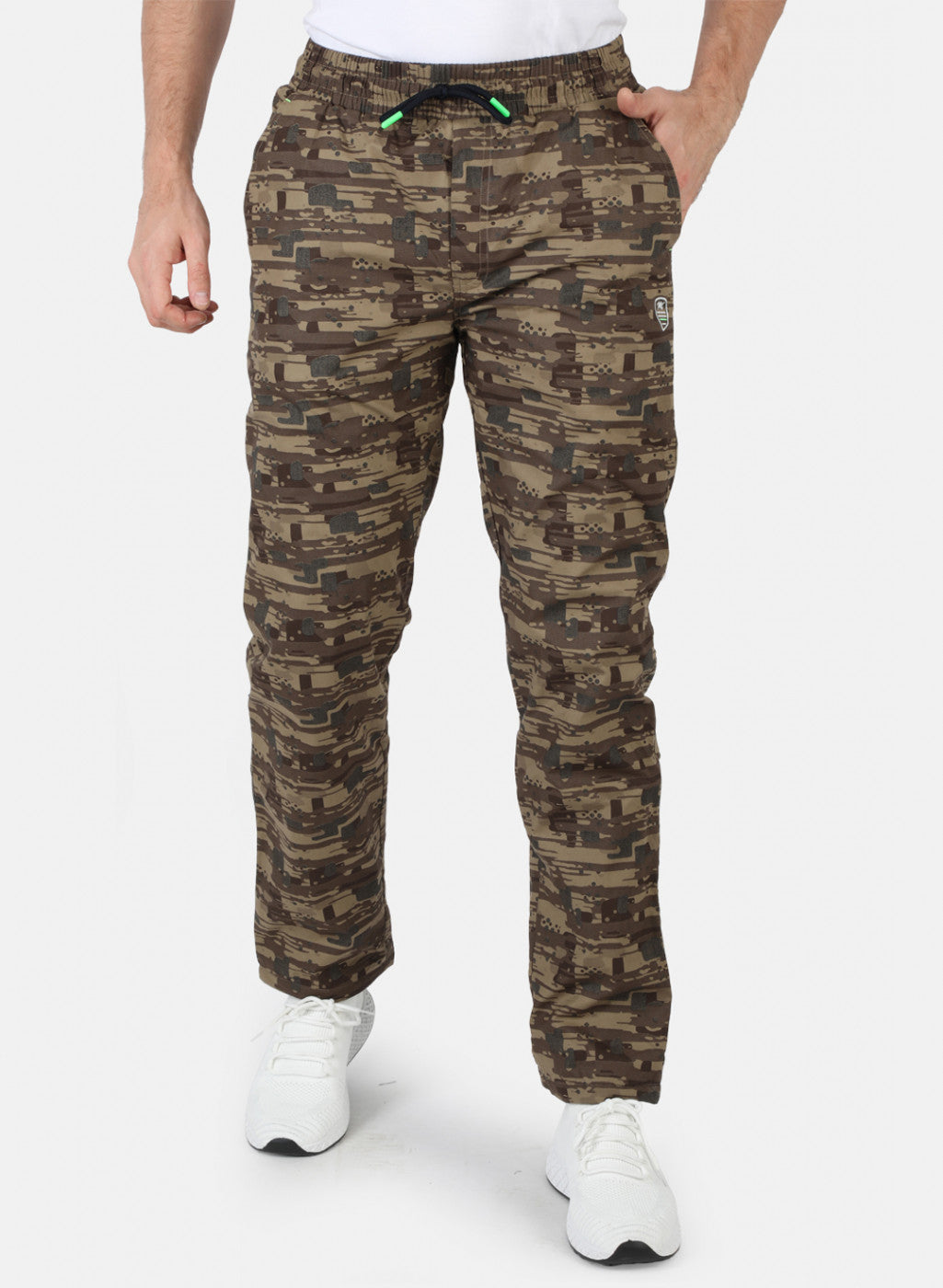 Men Khaki Printed Winter Lower