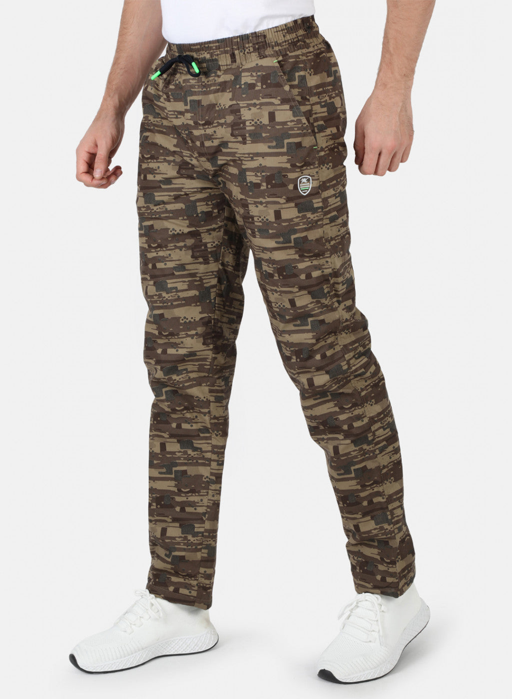 Men Khaki Printed Winter Lower