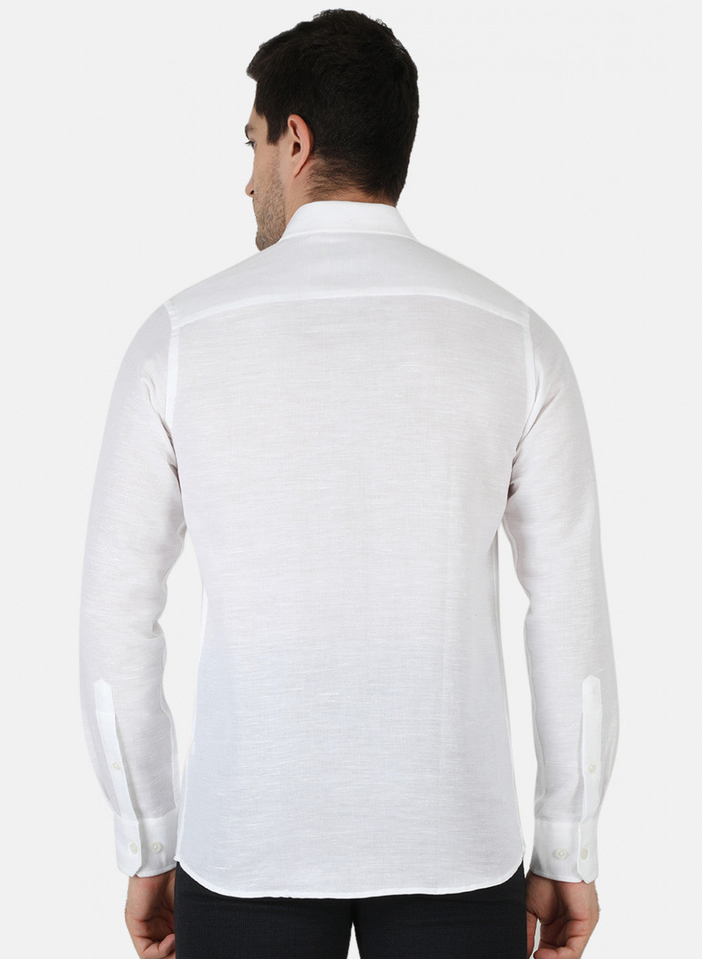 Men White Solid Shirt