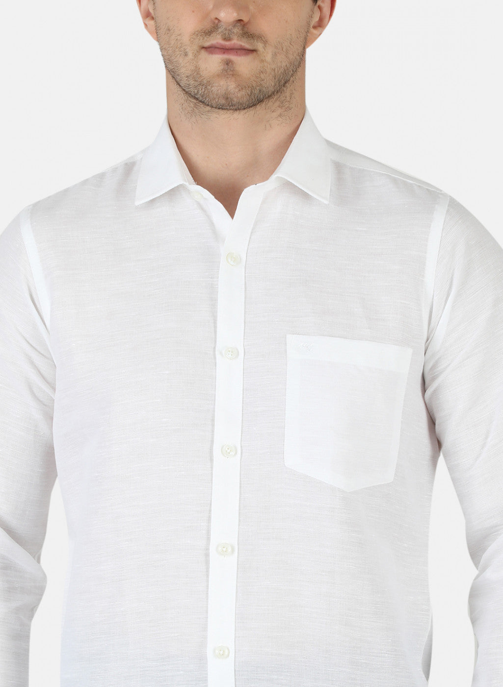 Men White Solid Shirt