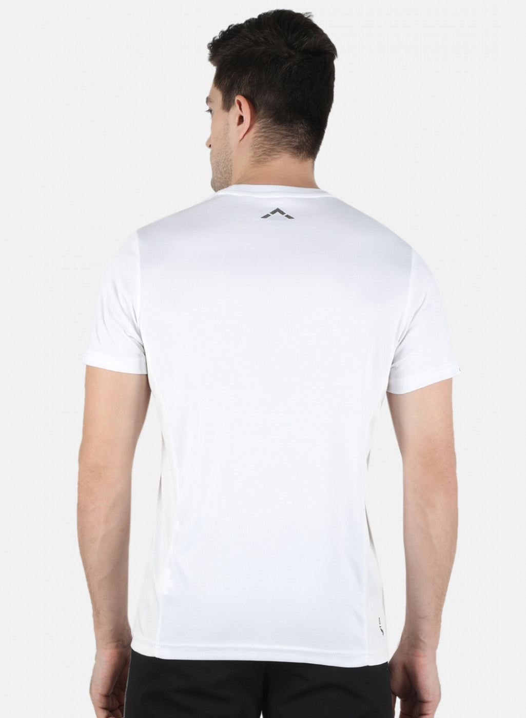 Men White Printed Round Neck T-Shirt