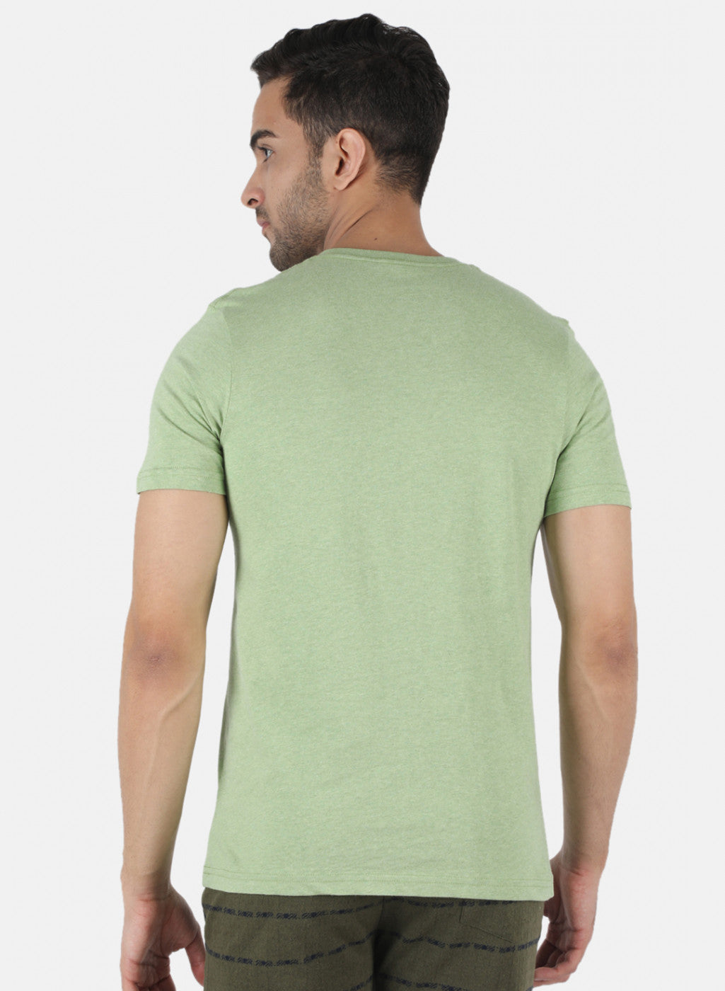 Men Grey Plain T-Shirt