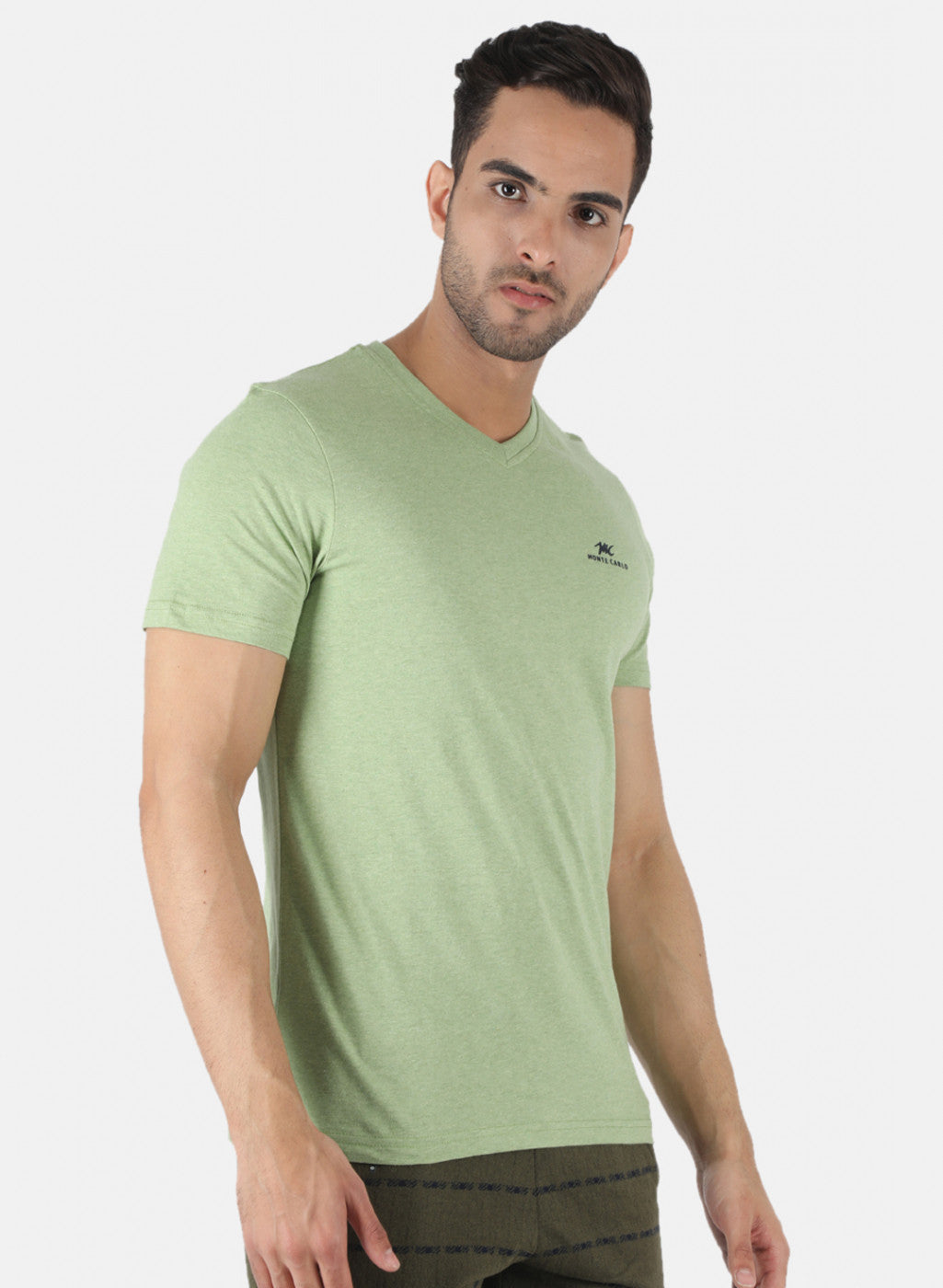 Men Grey Plain T-Shirt