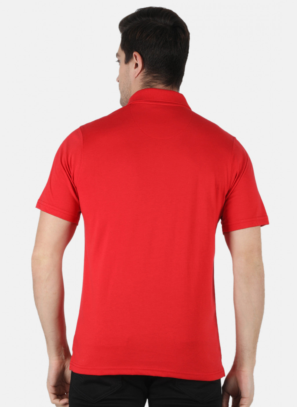 Men Red Plain T-Shirt