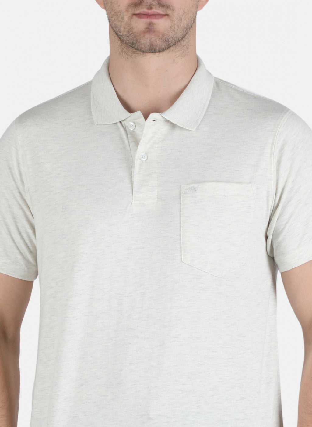 Men Off White Plain T-Shirt