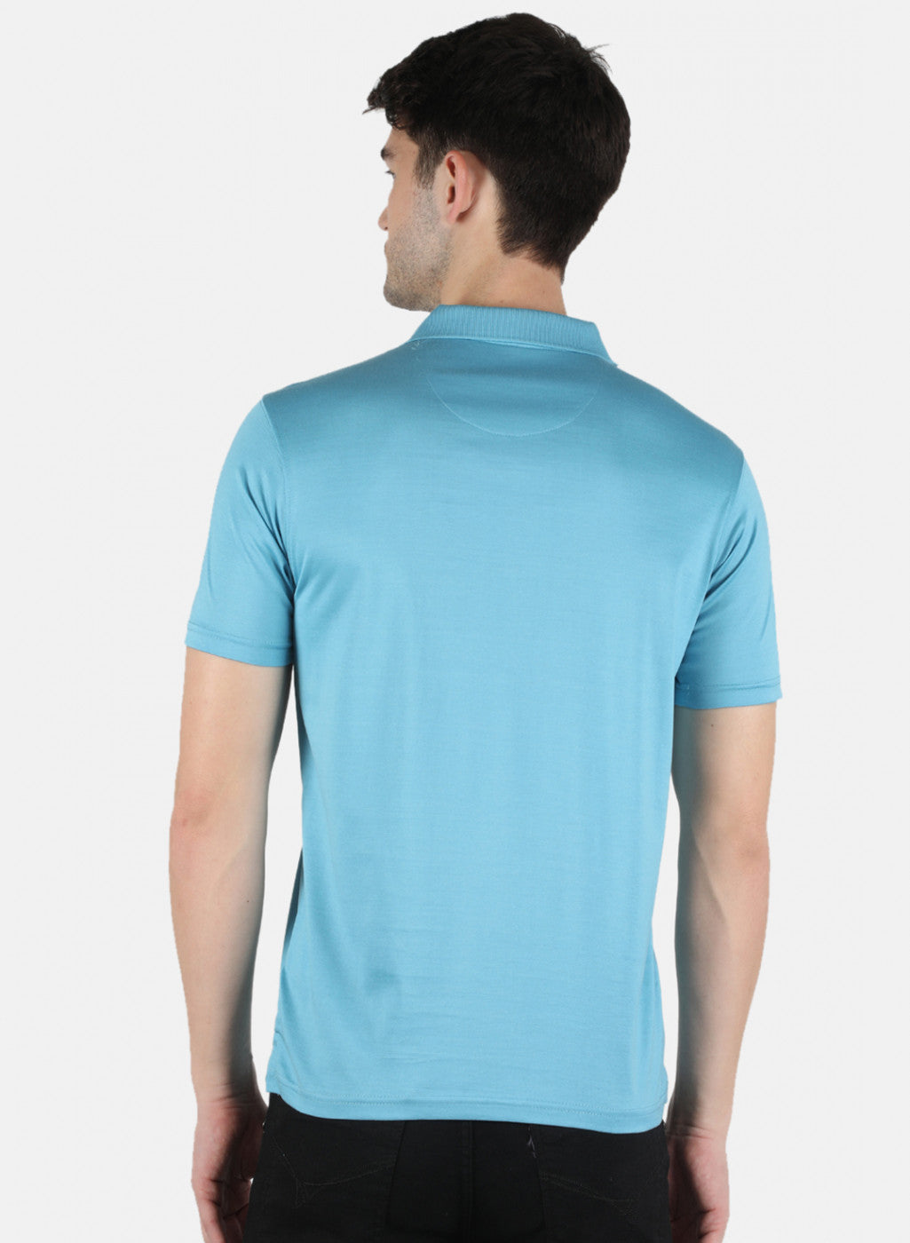 Men Blue Plain T-Shirt