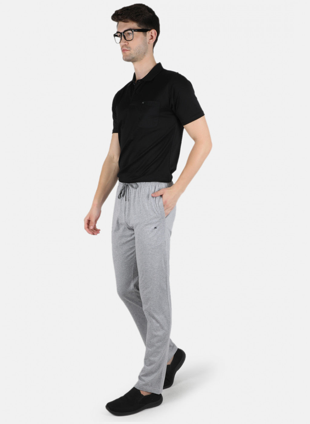 Men Grey Plain Lower