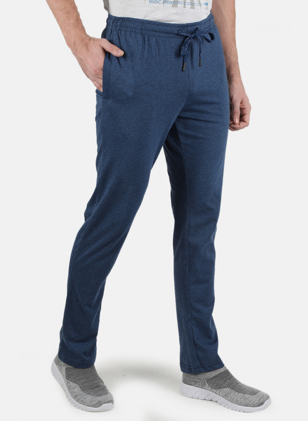 Men Blue Plain Lower