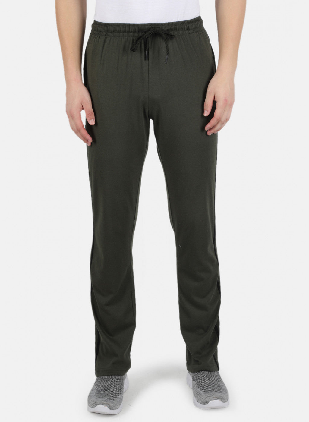 Men Olive Plain Lower