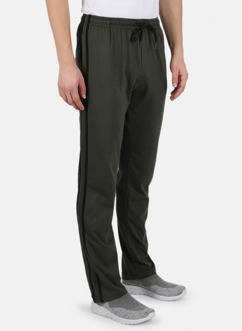 Men Olive Plain Lower